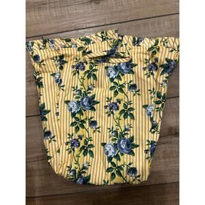 Longaberger TALL KEY Basket Liner ROSE TRELLIS FLORAL Fabric